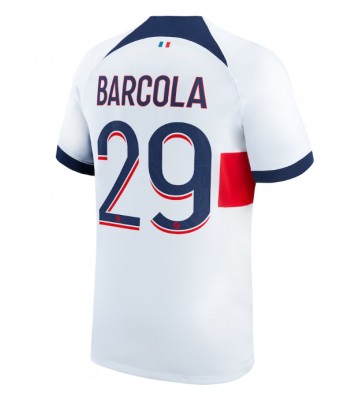 Paris Saint-Germain Bradley Barcola #29 Udebanetrøje 2023-24 Kort ærmer